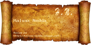 Halvax Nedda névjegykártya